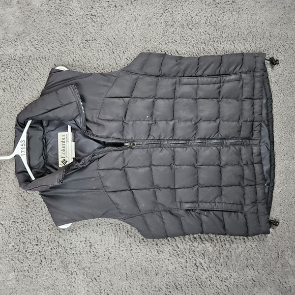 Columbia Vest Womens Medium Black Quilted Sleeveless Front Zipper Outdoor Sporty - Picture 1 of 7